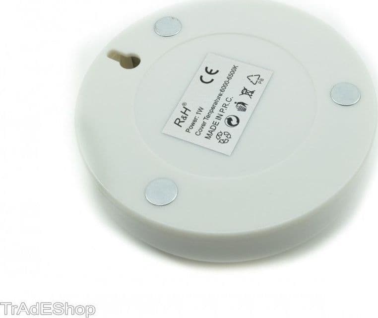 FARETTO LED 1W LUCE BIANCA FREDDA 5 LED ARMADIO SENSORE MOVIMENTO CALAMITATA - 3