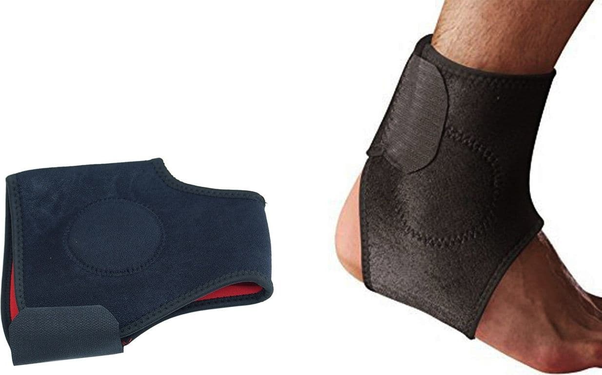 PROTEZIONE CAVIGLIA CAVIGLIERA FASCIA SPORT PALESTRA SUPPORTO MAGNETICO ELASTICO - 2