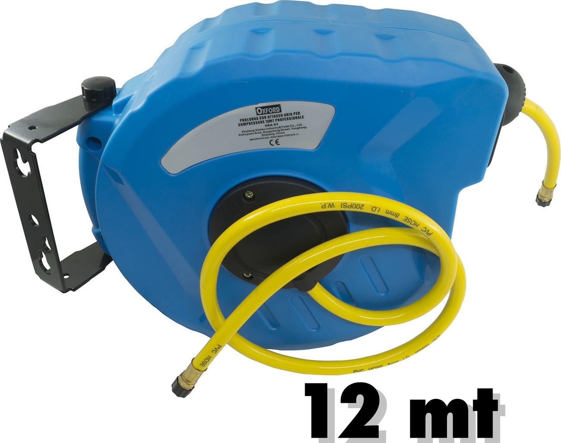 AVVOLGITUBO PROLUNGA ARIA COMPRESSA TUBO CAVO 12MT PORTATILE XBA-03 - 5