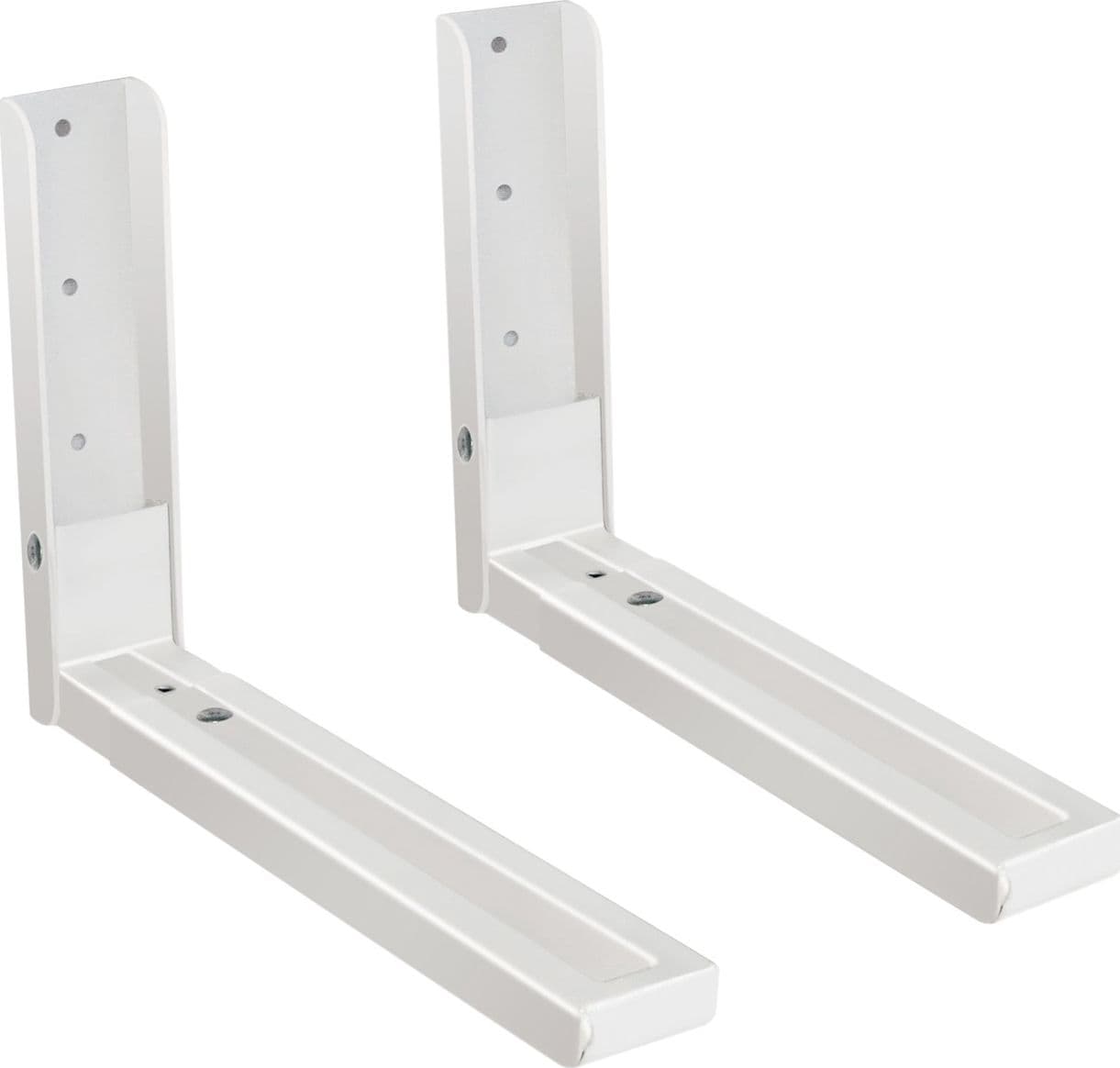 COPPIA STAFFE A PARETE PER SOSPENSIONE FORNO A MICROONDE 2 X SUPPORTI BIANCO - 2