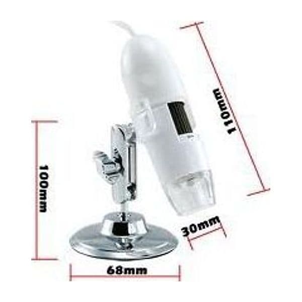 MICROSCOPIO USB DIGITALE 20X 400X PC NOTEBOOK FOTO VIDEO 8 LED 2.0 MPX STAFFA CD - 2