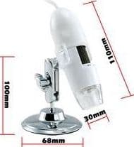 MICROSCOPIO USB DIGITALE 20X 400X PC NOTEBOOK FOTO VIDEO 8 LED 2.0 MPX STAFFA CD - 2