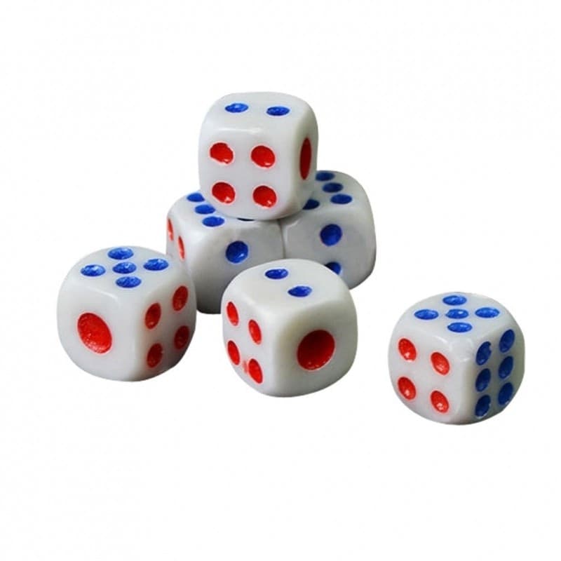 5 PEZZI DADI DADO IN PLASTICA 6 FACCE GIOCO DA TAVOLO POKER DUNGEONS DRAGONS