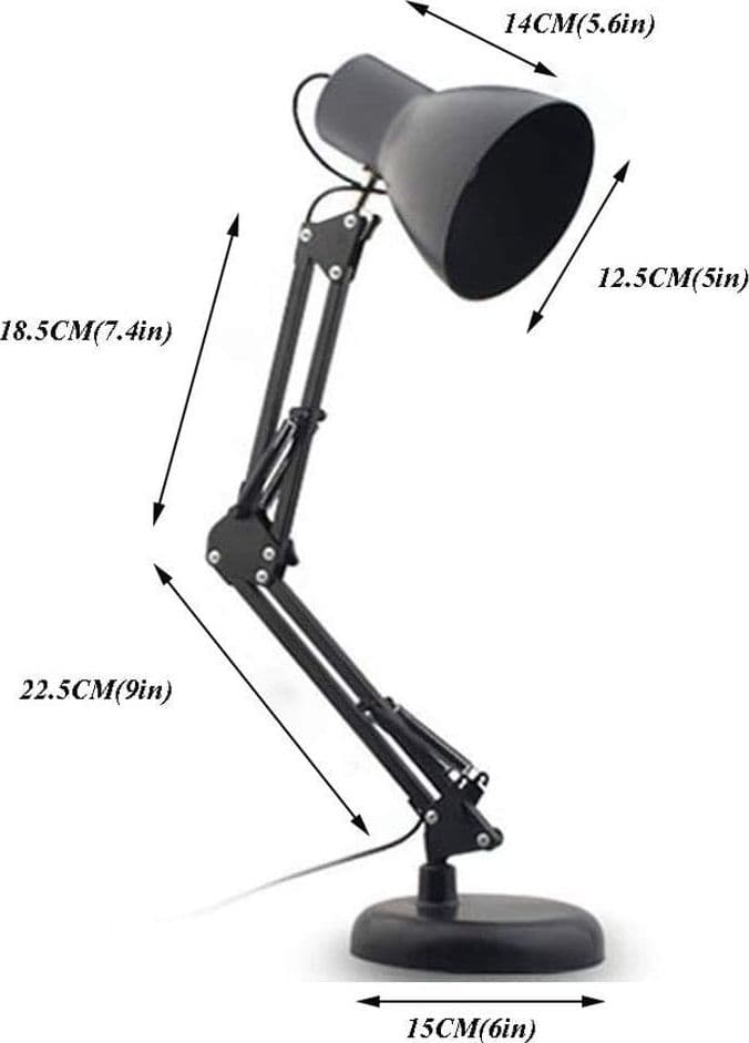 LAMPADA DA TAVOLO CON MORSETTO ORIENTABILE X ESTETISTA SNODABILE E27 COLORI 60W - 7
