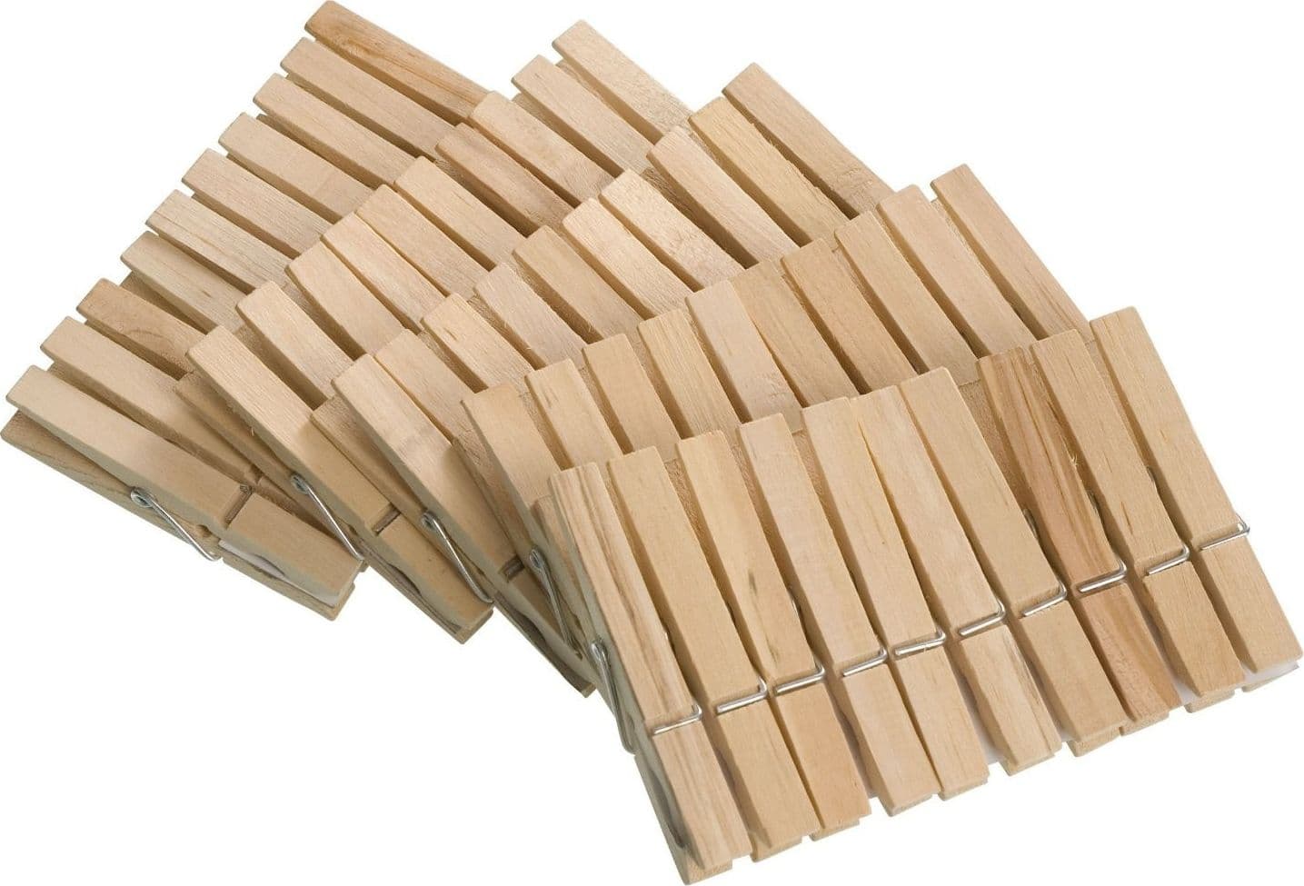 40 MOLLETTE DA BUCATO IN LEGNO NATURALE MOLLETTA STENDINO PANNI PANNO LAVAGGIO - 2