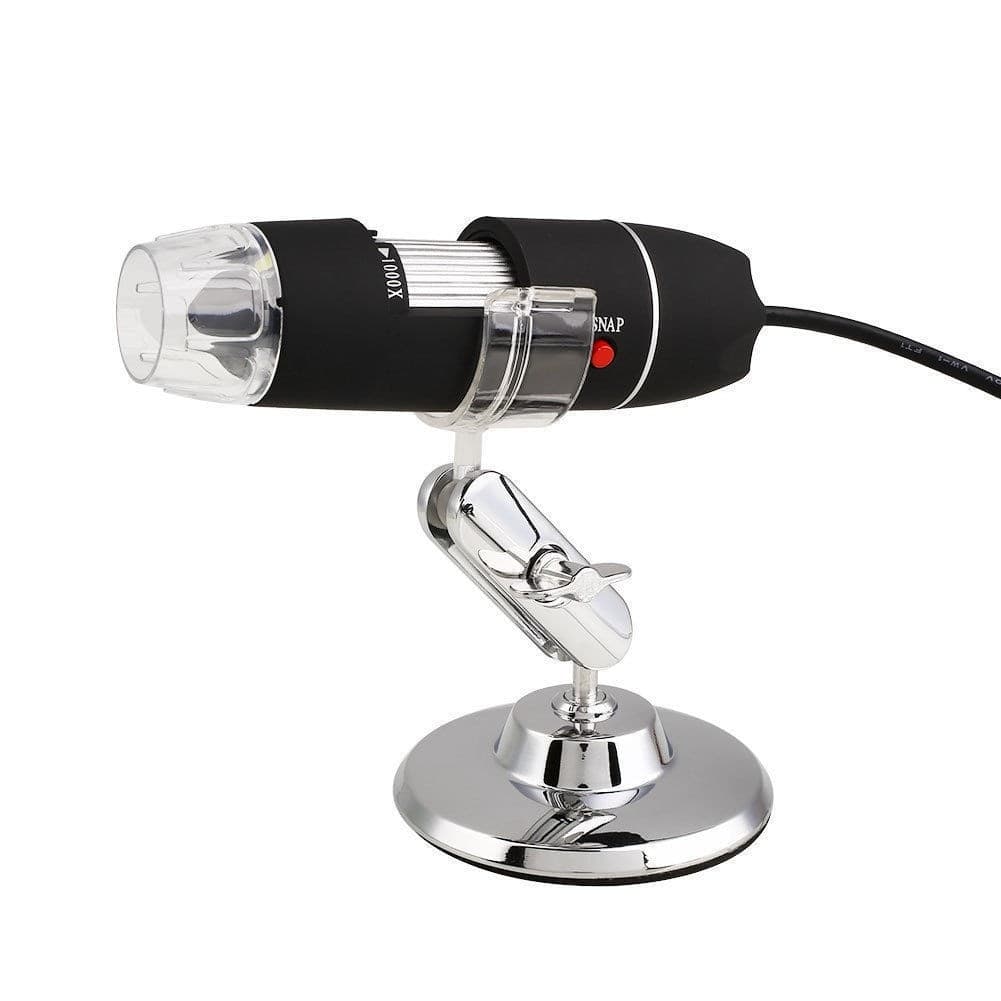 MICROSCOPIO USB DIGITALE 40X 1000X PC NOTEBOOK FOTO VIDEO 8 LED 2.0 MPX STAFFA - 7
