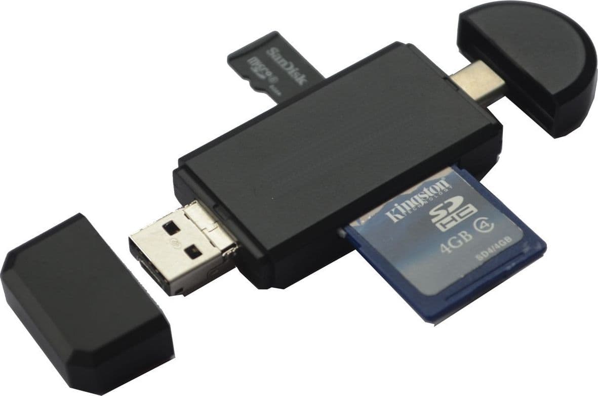 TIPO-C ADATTATORE OTG MICRO USB USB 2.0 SD Micro SD CARD READER PC SMARTPHONE - 6