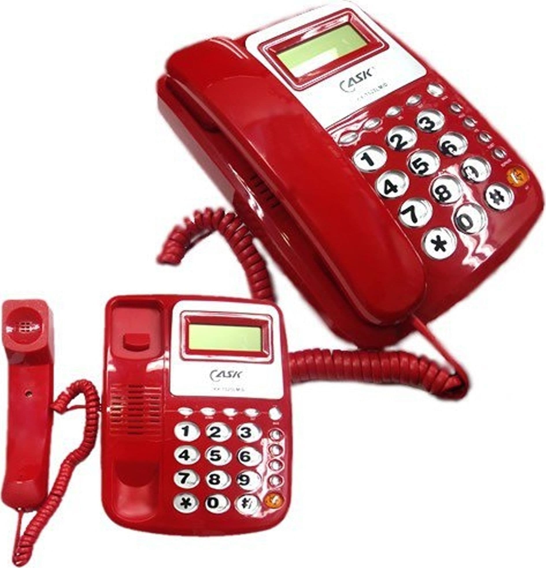 TELEFONO FISSO DA TAVOLO CON TASTI GRANDI RETRO ILLUMINATI LUCE FUNZIONE MUTO - 2