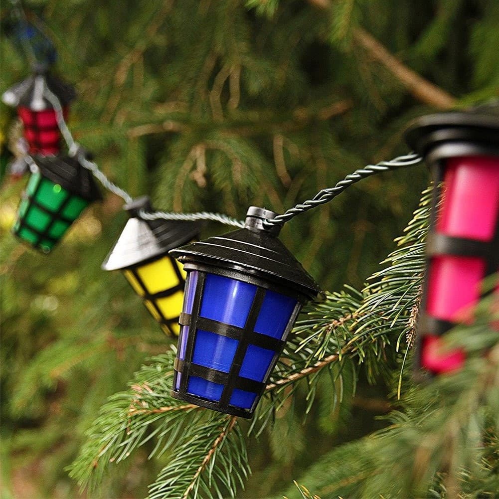 CATENA LUMINOSA A BATTERIE 10 LAMPIONCINI A LED PER USO INTERNO ED ESTERNO PARTY - 6