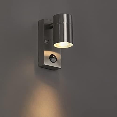 APPLIQUE LAMPADA DA PARETE CORPO IN ALLUMINIO CON SENSORE MOVIMENTO GU10 IP44 - 4