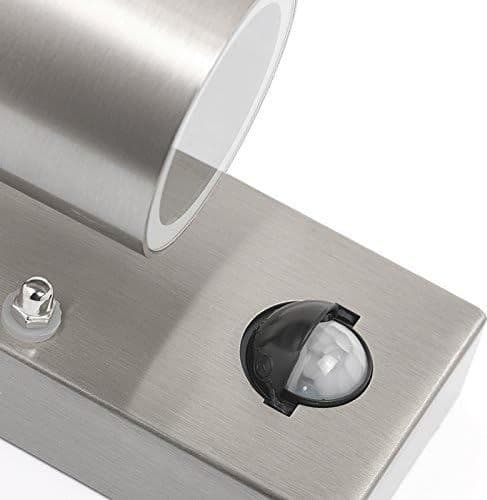APPLIQUE LAMPADA DA PARETE CORPO IN ALLUMINIO CON SENSORE MOVIMENTO GU10 IP44 - 7