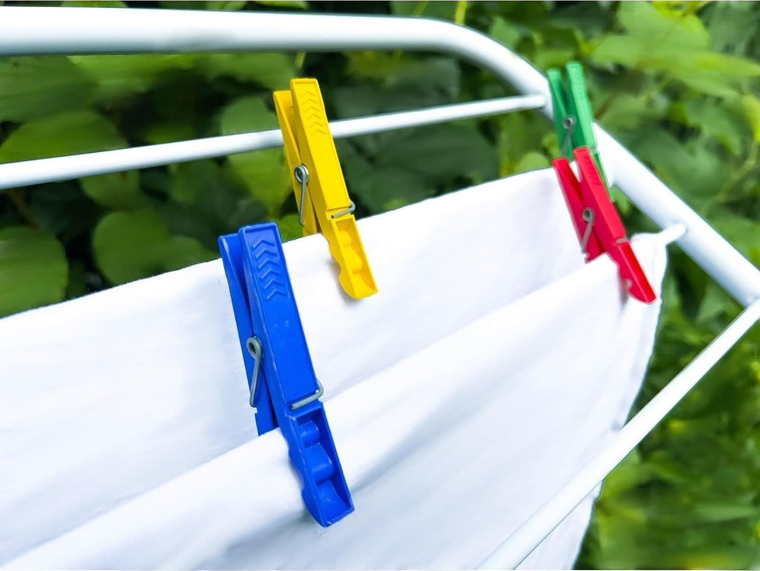 30 PEZZI PINZE MOLLETTE STENDERE PANNI BUCATO COLORATE EXTRA FORTI IN PLASTICA - 3