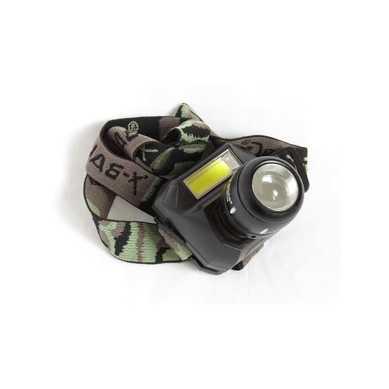 TORCIA LAMPADA FRONTALE A 2 LED CREE COB RICARICABILE 2 LUCI BL-6916A - 5