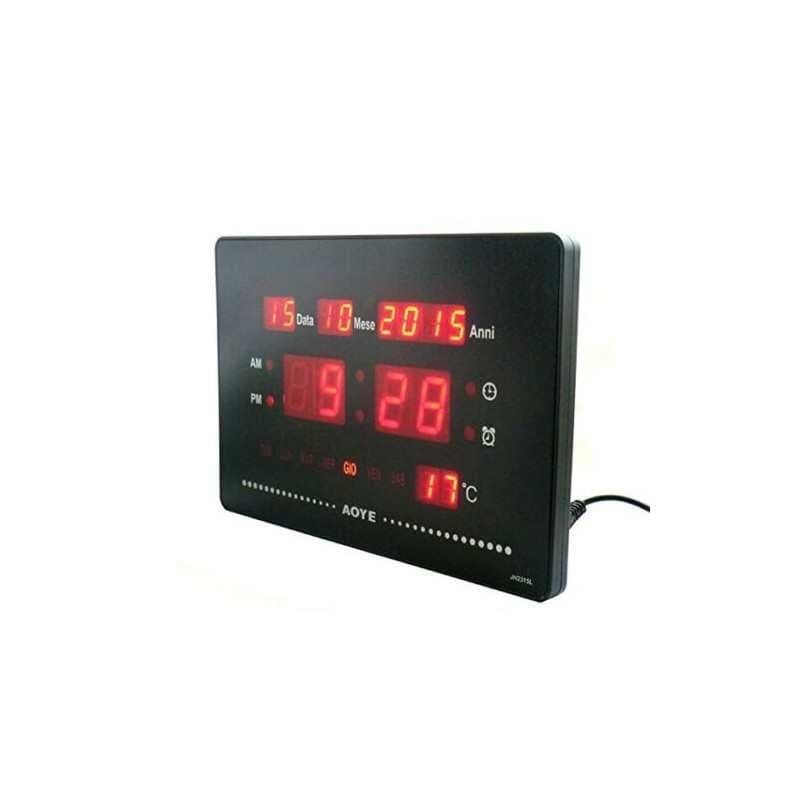 OROLOGIO DIGITALE DA PARETE MURO A LED DATARIO SVEGLIA TEMPERATURA JH-2315L - 3