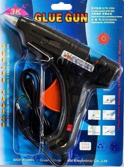 PISTOLA PER COLLA A CALDO 100 W INCOLLATRICE TERMOINCOLLANTE TASTO ACCENSIONE - 2