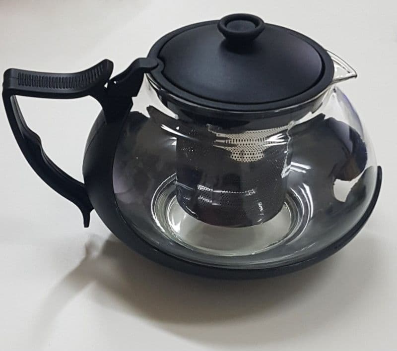 TEIERA IN VETRO TISANIERA TISANA CON FILTRO STANTUFFO REMOVIBILE 750ML X INFUSI