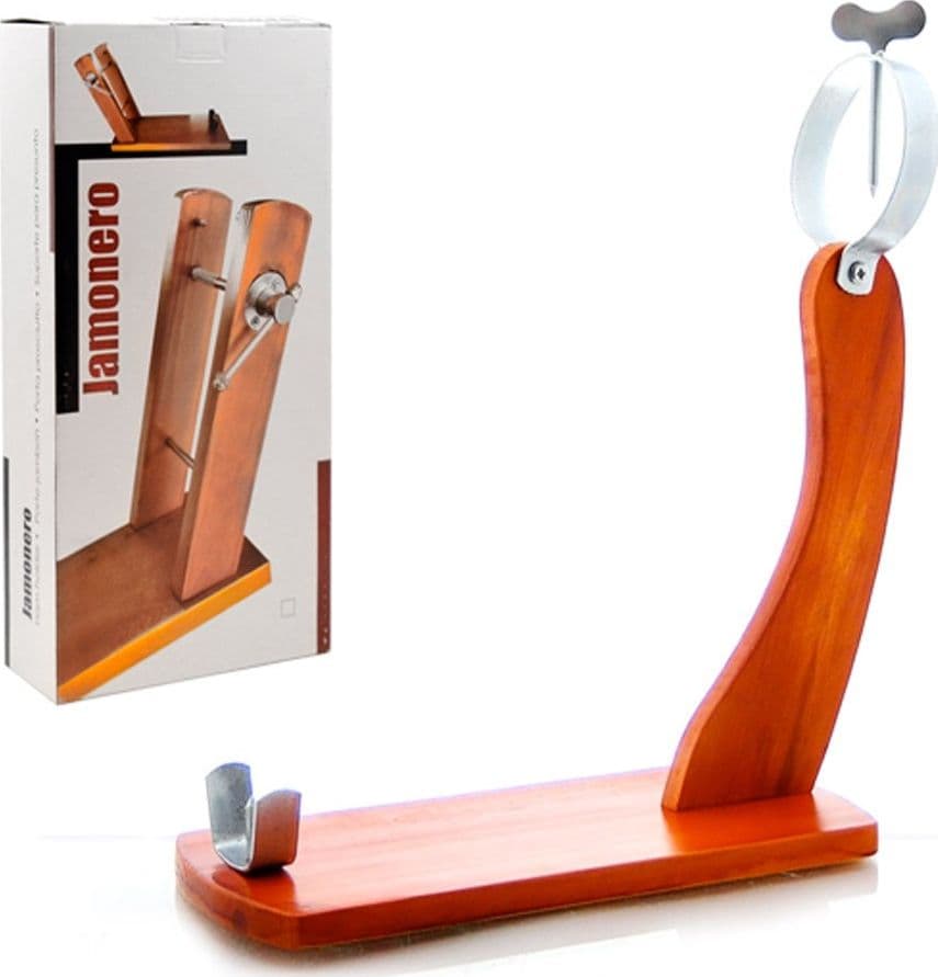PORTAPROSCIUTTO GONDOLA CILIEGIO LEGNO FINE PORTA SOSTEGNO PROSCIUTTO GOURMET - 1