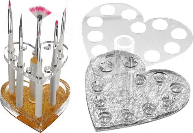 ORGANIZZATORE PORTA PENNELLI ESPOSITORE ORGANIZER COSMETICI MAKE UP 12 COMPARTI