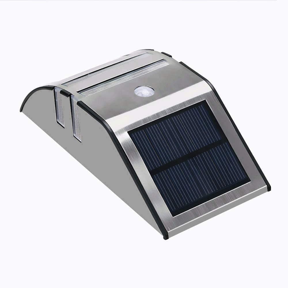 SEGNAPASSI LAMPADA LUCE LED CON PANNELLO SOLARE RICARICABIL SENSORE CREPUSCOLARE - 14