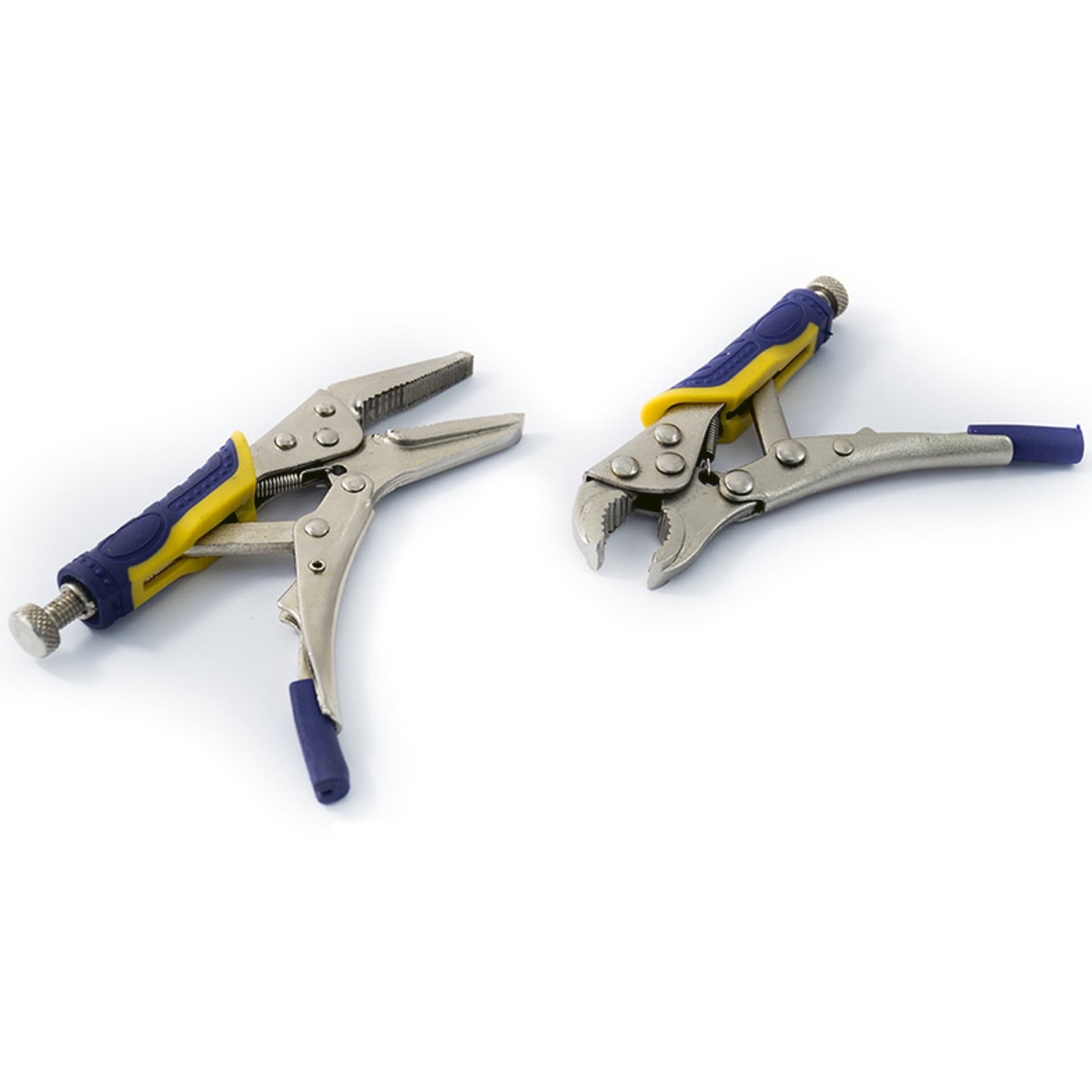 KIT 2 MINI PINZE PINZA GRIP BECCO CURVO LUNGA MORSETTO AUTOBLOCCANTE A SCATTO - 2