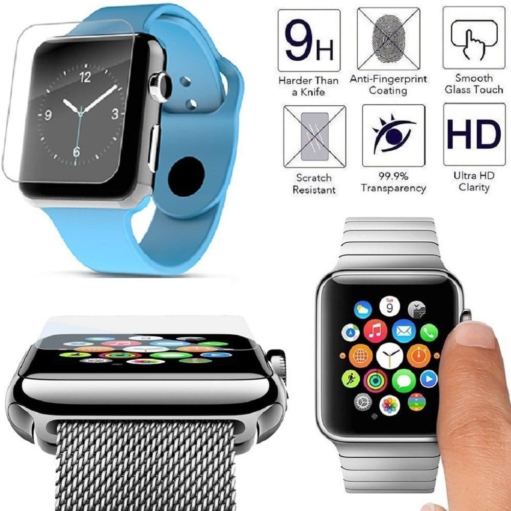 PELLICOLA IN VETRO TEMPERATO TRASPARENTE PER OROLOGIO SMARTWATCH 38mm E 42mm - 2