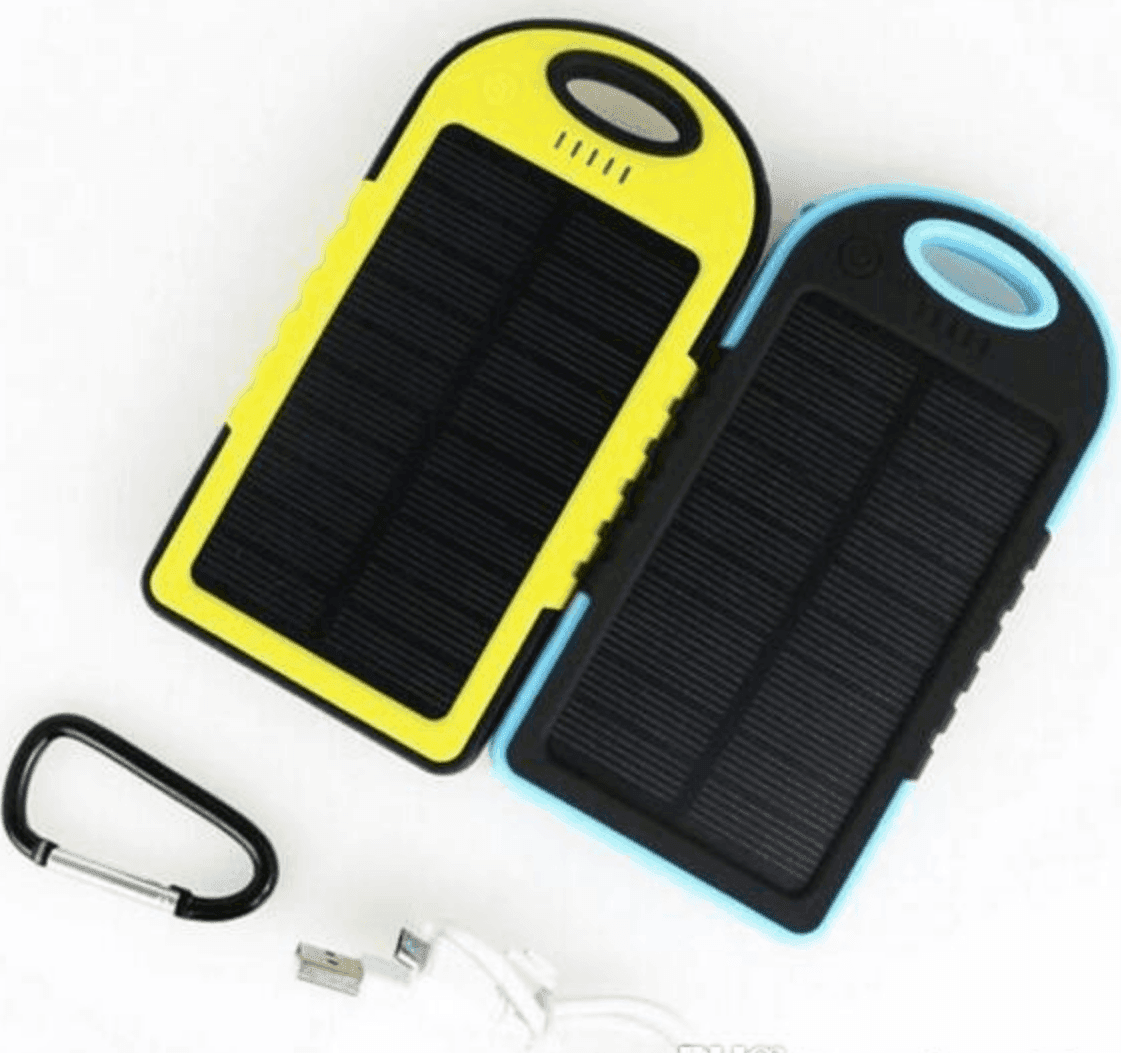 BATTERIA ESTERNA POWERBANK 8800 mAh SOLARE LUCE LED CARICATORE SMARTPHONE - 3