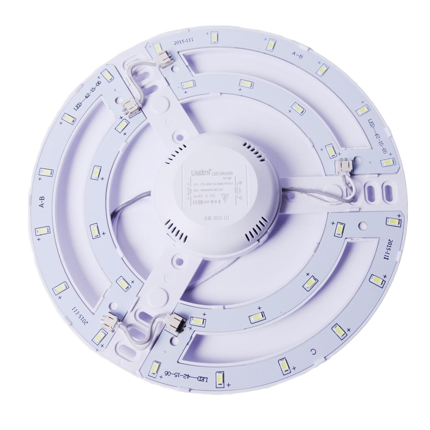 CORONA LED SMD 5630 WISDOM DA 15W  LUCE BIANCO FREDDO E CALDO CON DRIVER - 2