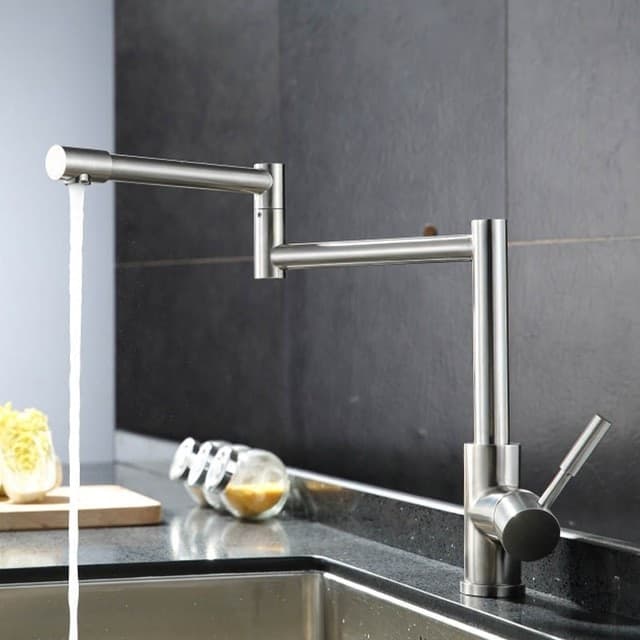 RUBINETTO LAVELLO CUCINA PIEGHEVOLE MONOCOMANDO CON BRACCIO ESTENSIBILE - 6