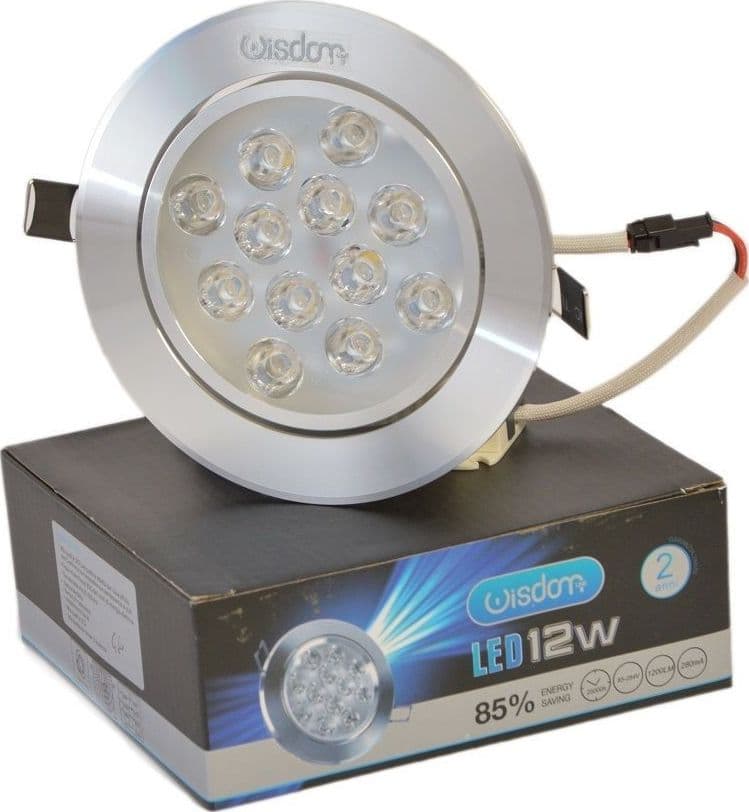 FARETTO A LED ORIENTABILE AD INCASSO DA 12W LUCE BIANCO ILLUMINAZIONE SOFFITTA - 2