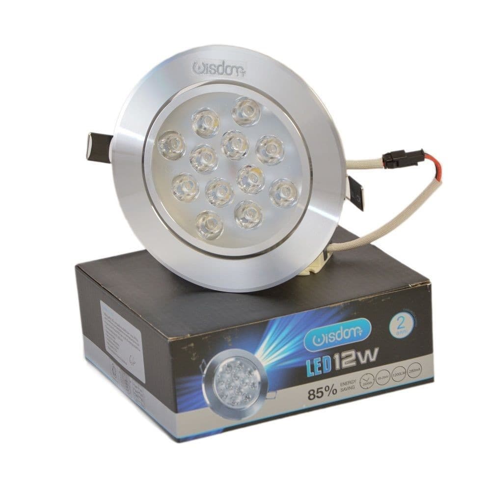 FARETTO A LED ORIENTABILE AD INCASSO DA 12W LUCE BIANCO ILLUMINAZIONE SOFFITTA - 2