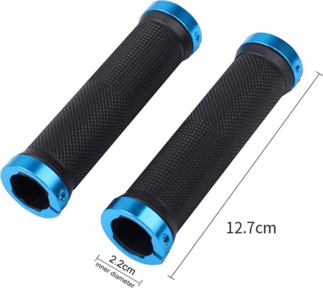 COPPIA MANICI MANOPOLE UNIVERSALI MANUBRIO ANTISCIVOLO PER BICICLETTA BICI MTB - 2