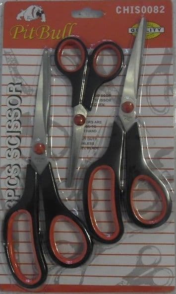SET 3 PEZZI FORBICI DA CUCINA MULTIUSO IN ACCIAIO CON MANICO IN GOMMA ERGONOMICO - 2