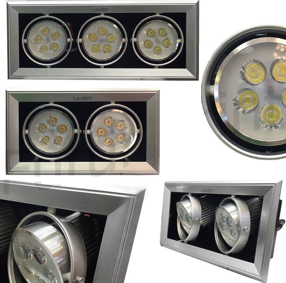 FARETTO LED AD INCASSO WISDOM PER AMBIENTI COMMERCIALI DA 2x5W ORIENTABILI - 2