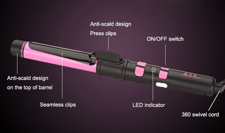 PIASTRA PER CAPELLI ROTANTE IN CERAMICA PROFESSIONALE 35W LISCIO RICCI 2 IN 1 - 4
