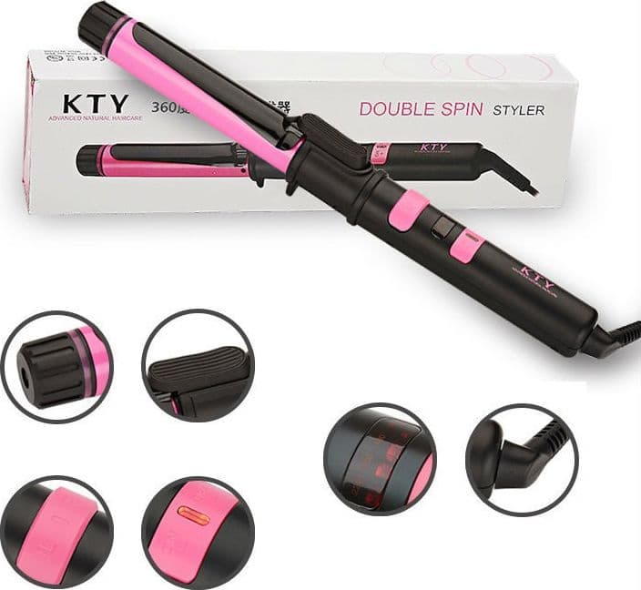 PIASTRA PER CAPELLI ROTANTE IN CERAMICA PROFESSIONALE 35W LISCIO RICCI 2 IN 1 - 5