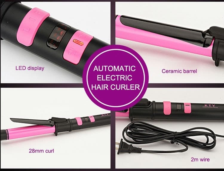 PIASTRA PER CAPELLI ROTANTE IN CERAMICA PROFESSIONALE 35W LISCIO RICCI 2 IN 1 - 6