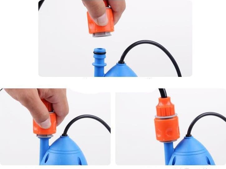 IDROPULITRICE 12 VOLT 80W CON PISTOLA TUBO FLESSIBILE 3MT 4.5L/min A IMMERSIONE - 7