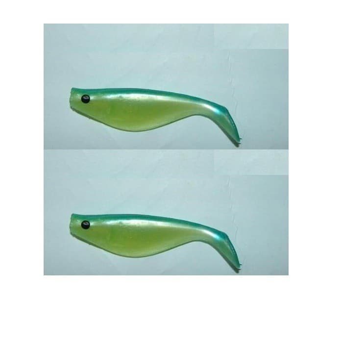 SET DI 2 ESCHE ARTIFICIALI PESCIOLINO FINTO PER PESCA PESCE SPIGOLA ORATA SARAGO - 2