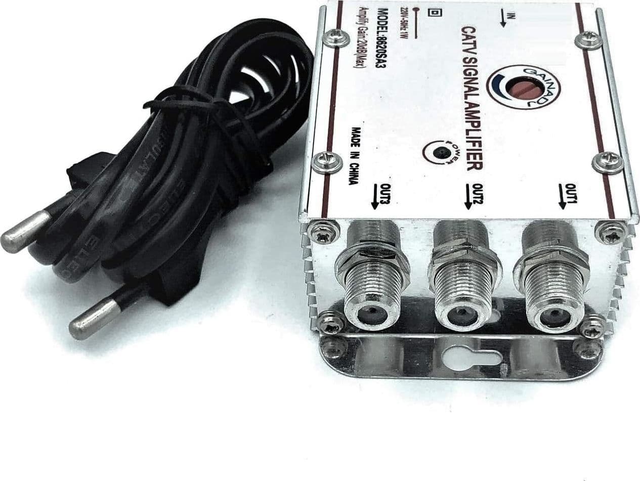 AMPLIFICATORE SEGNALE TV SDOPPIATORE ANTENNA 3 USCITE DIGITALE TERRESTRE - 6