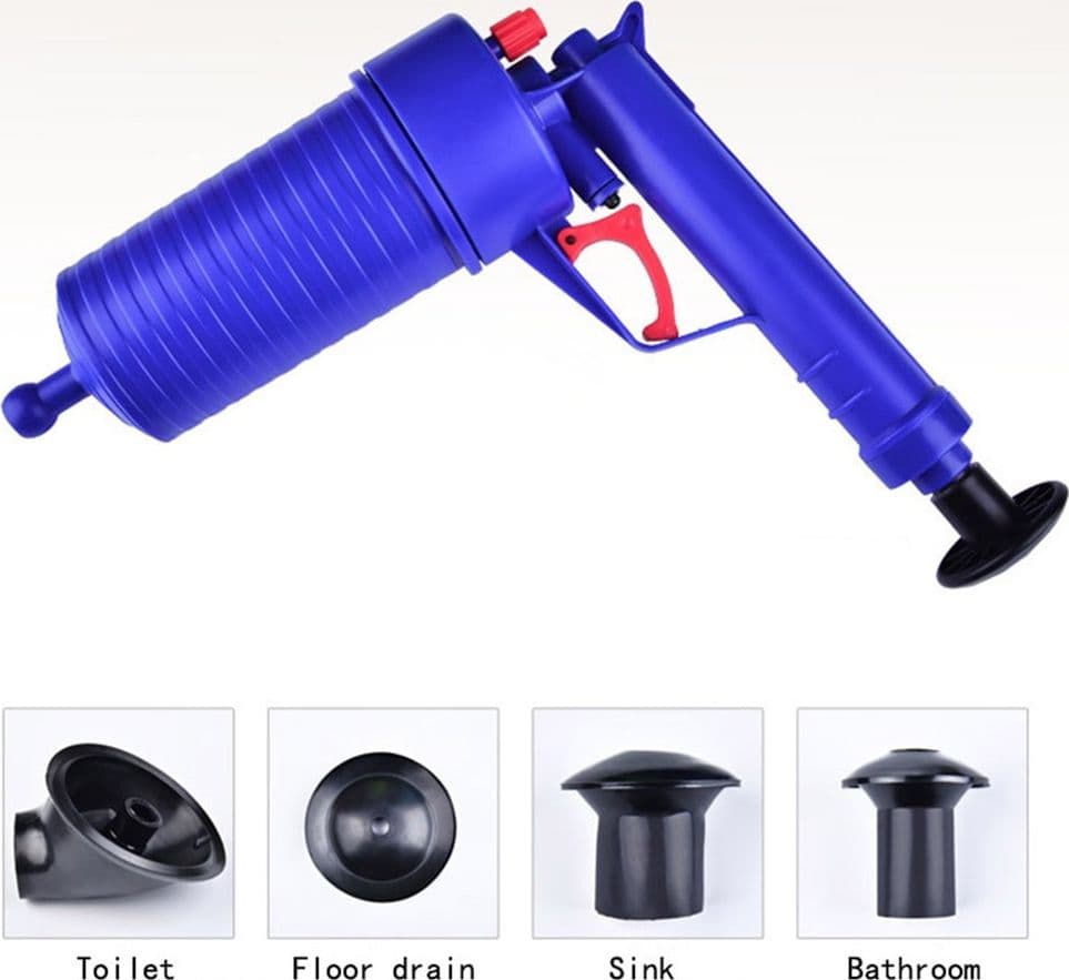 POMPA AD ARIA ALTA PRESSIONE SIFONE STURA LAVANDINO LAVELLO TUBO DI SCARICO WC - 11