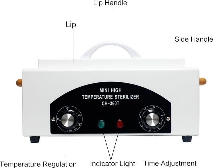 STERILIZZATORE A SECCO PROFESSIONALE CON TEMPERATORE STERILIZZATRICE CH-360T - 10
