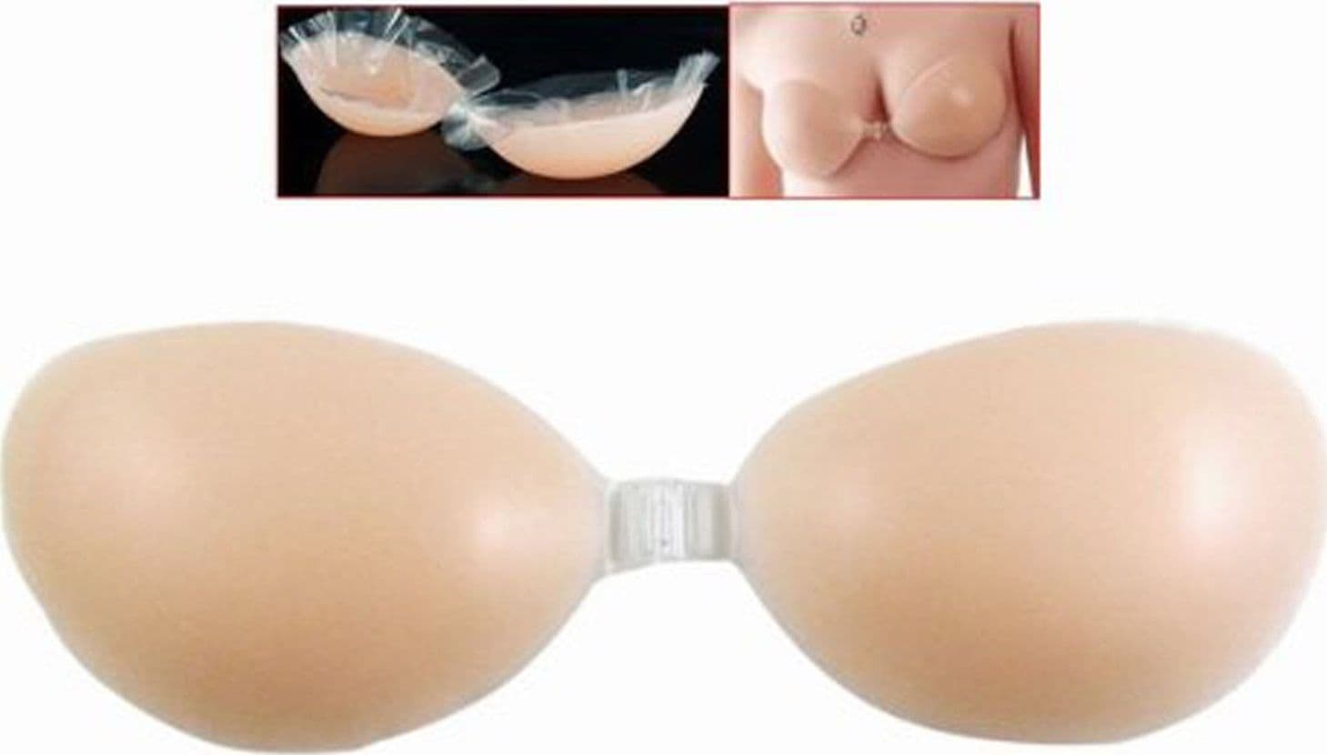 REGGISENO PUSH UP IN SILICONE INVISIBILE ANALLERGICO COPPETTE MODELLANTI UN BRA - 8