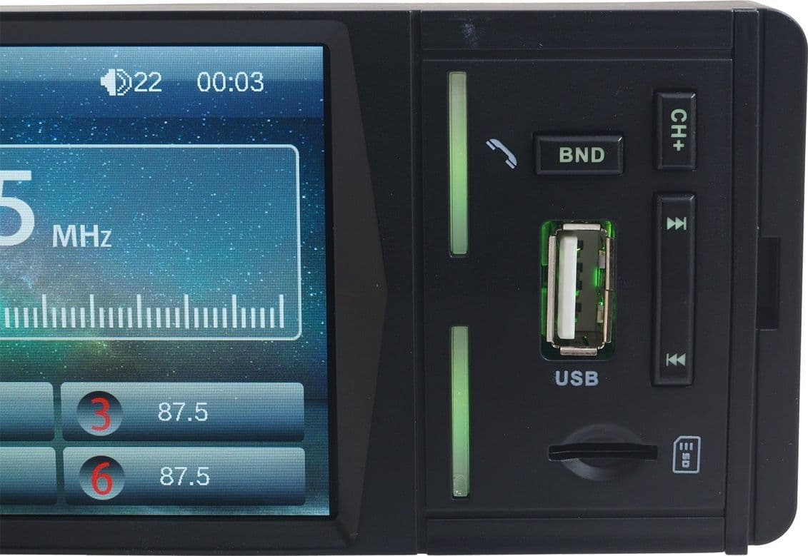 AUTORADIO CON DISPLAY LCD 3.6" BLUETOOTH MP3 MP5 USB SD MP-400U - 2
