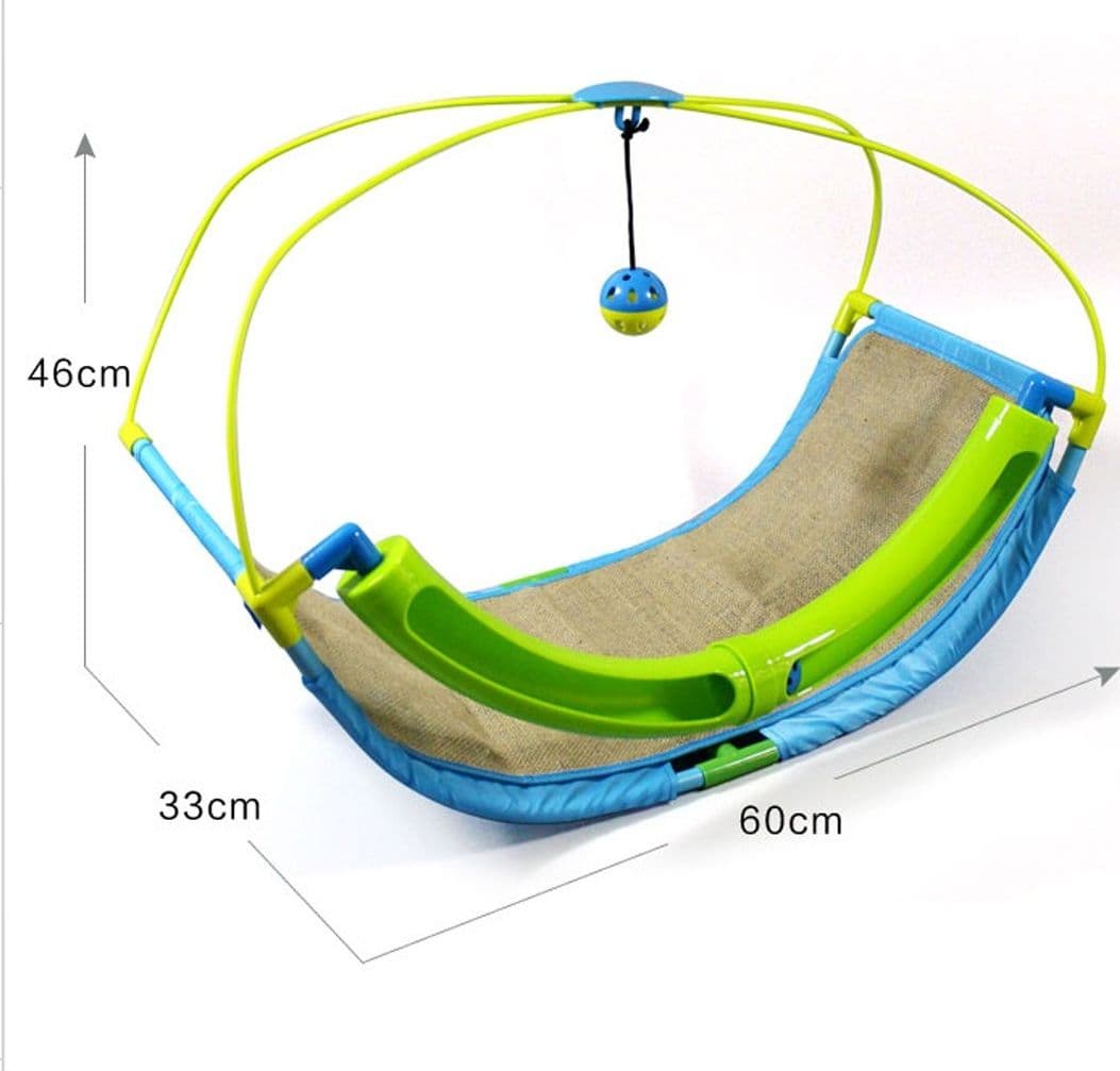 GIOCO A DONDOLO PER GATTO GATTI TIRAGRAFFI CON PALLINA STIMOLANTE ROCKING ROLLER - 2