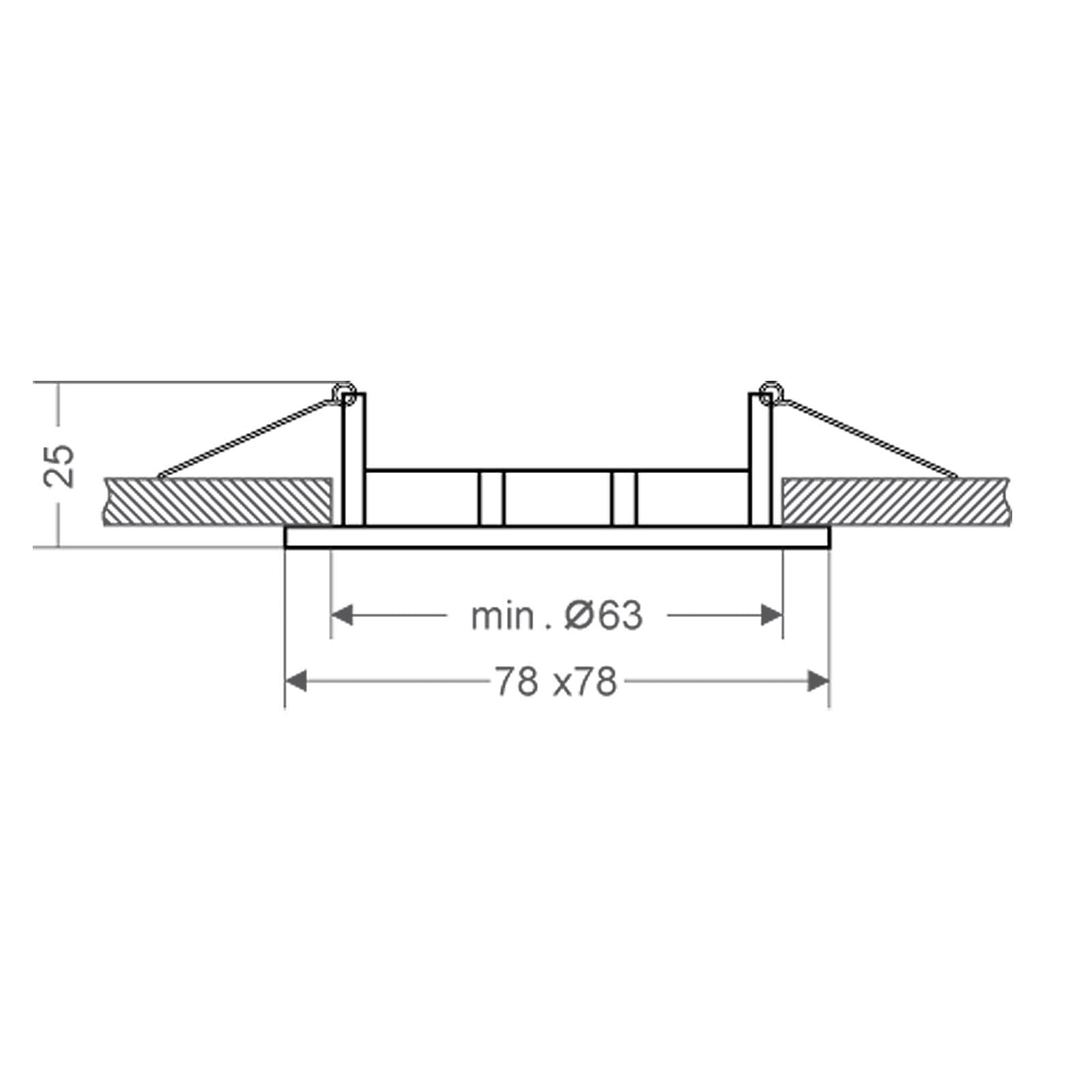 PORTA FARETTO PORTAFARETTO QUADRATO INCASSO BIANCO LAMPADA LED GU10 63MM - 3