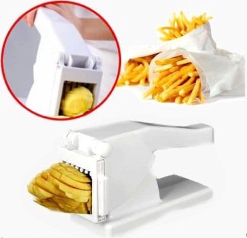 TRANCIA AFFETTA PATATE PATATINE FRESCHE FRITTE SLIM TAGLIA PATATA MANUALE - 2