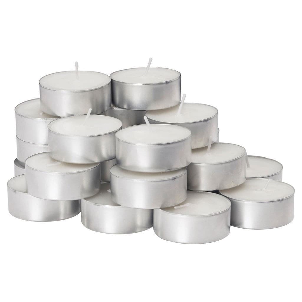 30X BIANCO  CANDELE LUMINI - 3.5 ORE DI TEMPO DI COMBUSTIONE TEA LIGHT