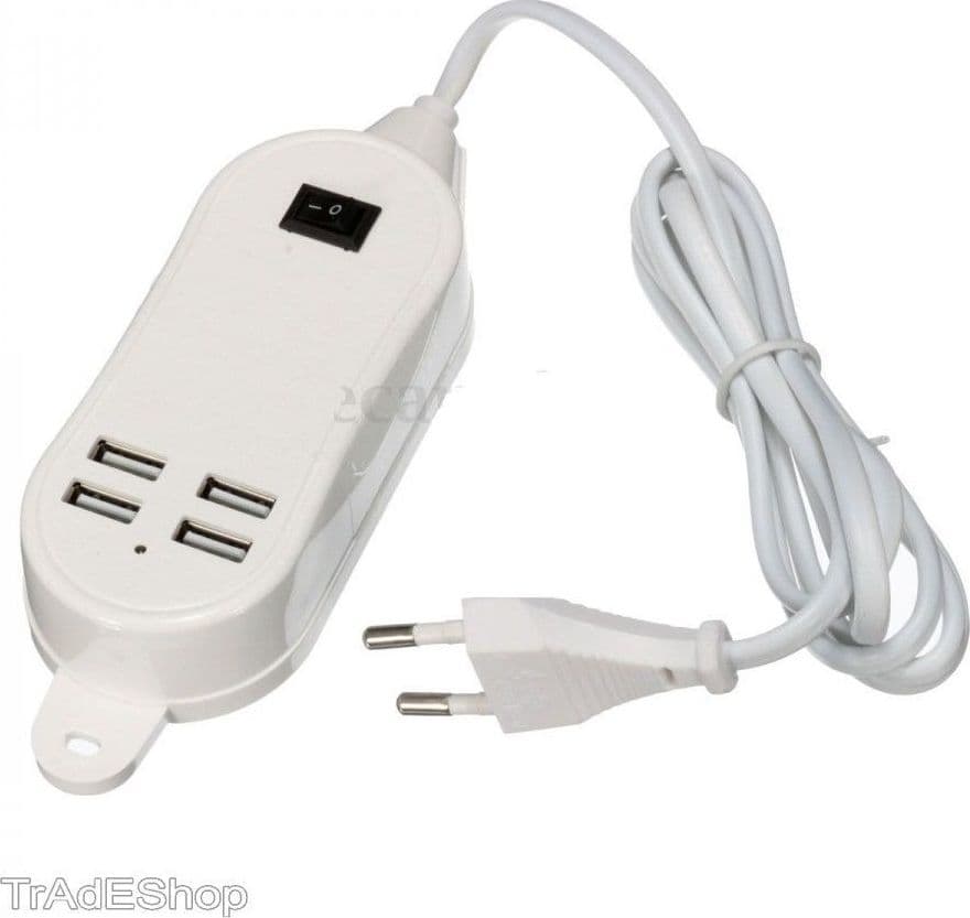 5A 3A 4 PORTO USB DA MURO CARICABATTERIA ADATTATORE ALIMENTAZIONE PER SMARTPHONE