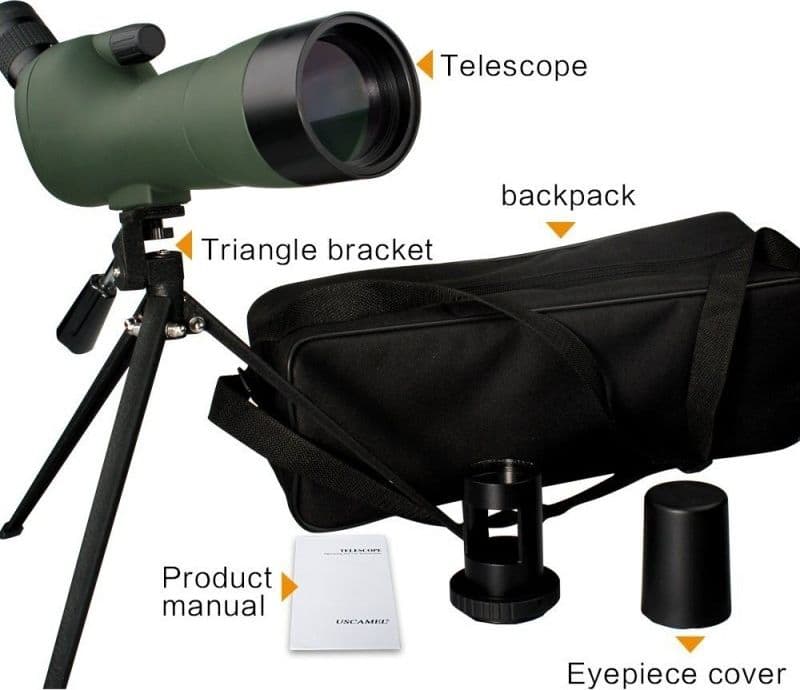 TELESCOPIO CANNOCCHIALE 20x 40x 60x CON BORSA ZOOM ALTA DEFINIZIONE OBIETTIVO - 5
