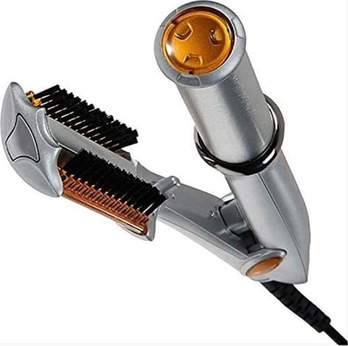 SPAZZOLA PIASTRA ROTANTE PER CAPELLI LISCI RICCI ARRICCIA STIRA IN CERAMICA - 10